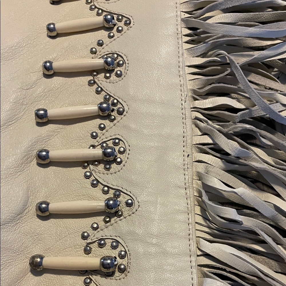 White Fringe with Ebony Chaps - Picture 3 of 8